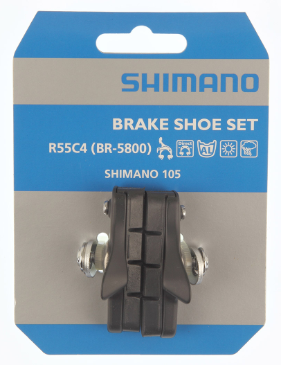 Shimano BR-5800 Brake Shoe Set R55C4 Cartridge Black (1 Pair) 