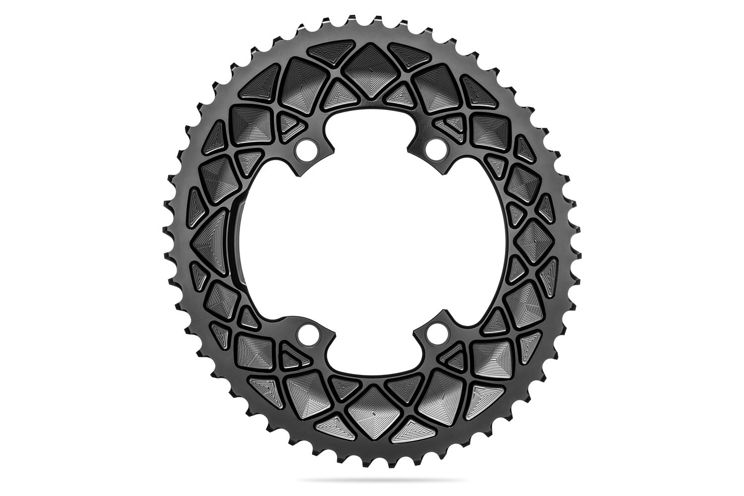 absoluteBLACK Oval Premium 110BCD 4H Shimano 9100/8000 2X Chainring - Black - 36T