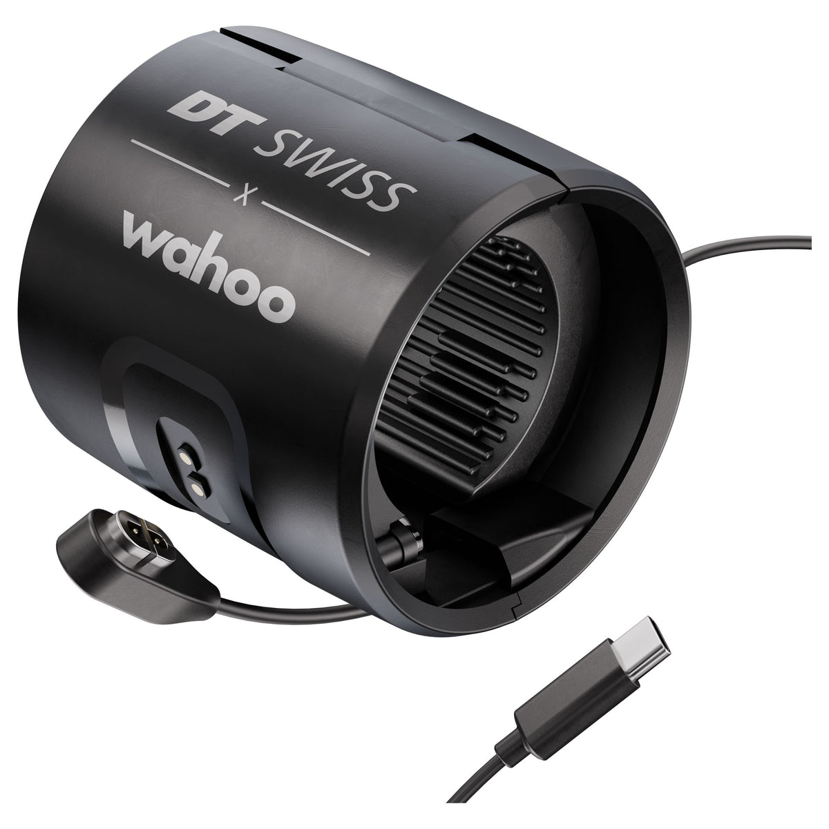 DT Swiss TRACKR SPEED DICUT by Wahoo black speed sensor with USB-C magnetic charging cable
