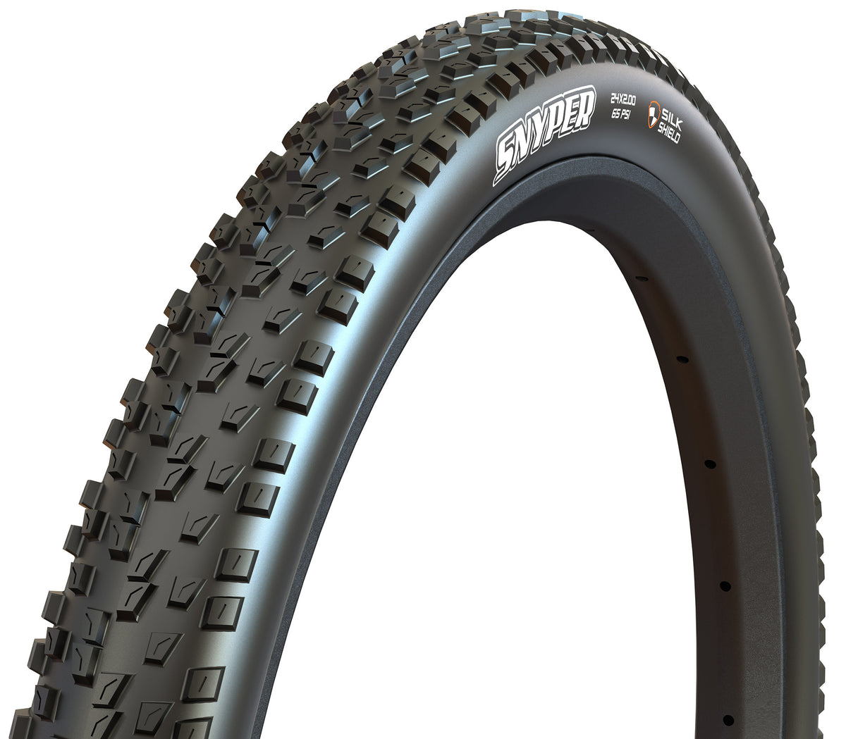 Maxxis Snyper tyre – three-quarter view