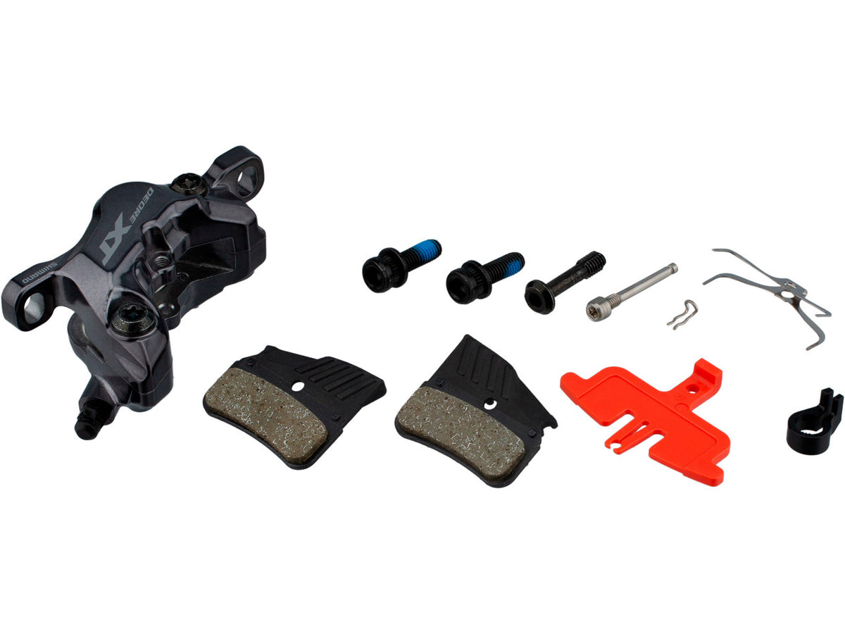 Shimano Deore XT BR-M8120 brake caliper and resin fin pad
