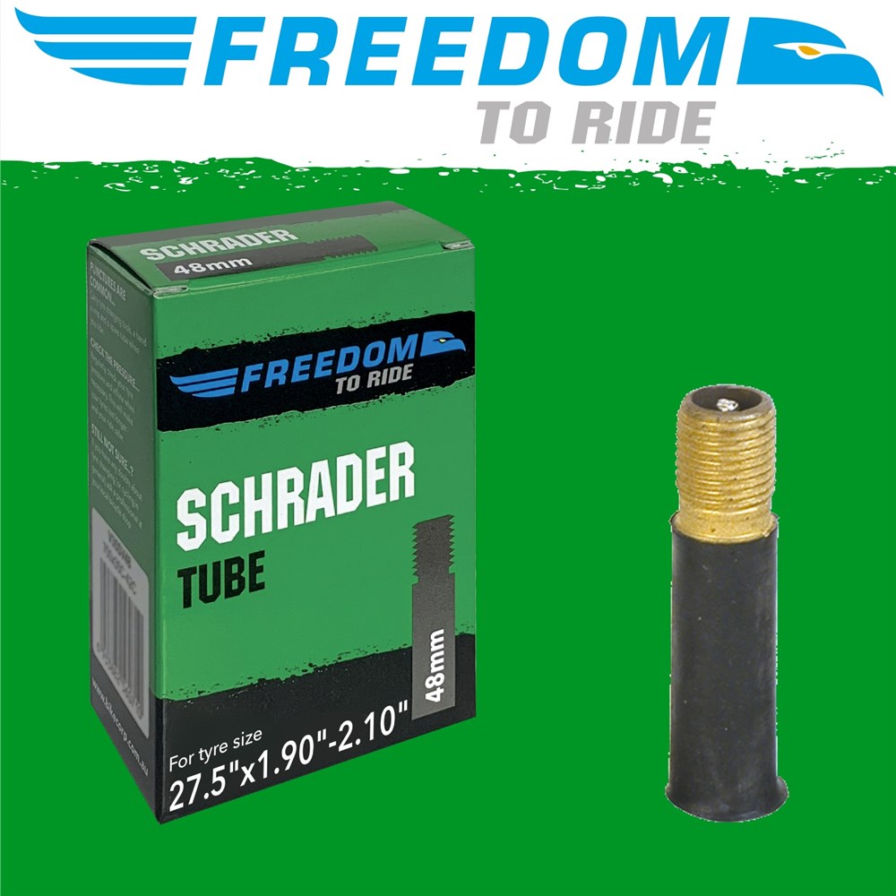 Freedom To Ride 27.5-inch Schrader inner tube with 48 mm valve